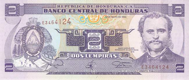 2 Lempiras 12.3.1994 p.72c